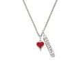thumbnail image 2 of Delight Jewelry Silvertone Small Long Red Heart Silvertone Sisters Best Friends Forever Bar Charm Necklace, 23", 2 of 4