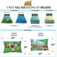 thumbnail image 4 of Animal Crossing Kids Full Bed in a Bag, Gaming Bedding, Comforter and Sheets, Green, 4 of 10