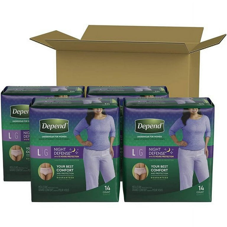 Depend Night Defense Incontinence Underwear for Men, Overnight, Disposable,  Extra-Large, 24 Count (2 Packs of 12) (Packaging May Vary)