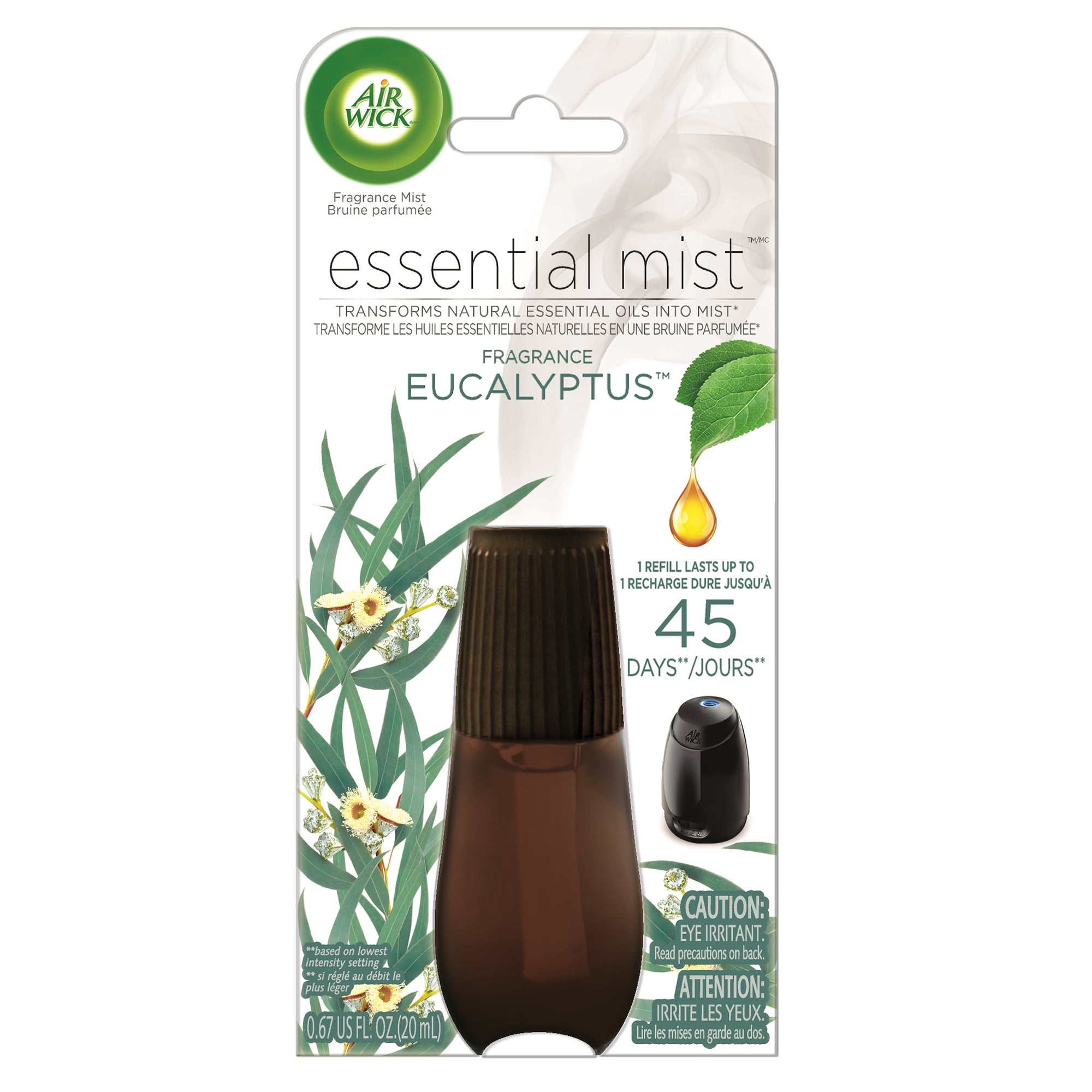 Air Wick Essential Mist Refill, 1 ct, Eucalyptus, Essential Oils Diffuser, Air Freshener