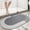 Gray Oval, variant on Modernized Bath Mat, Modernized Magic Mat Bathroom, Modernized Bath Mat, Bath Mats for Bathroom, Bathroom Mat Quick Dry, Non Skid Waterproof Comfort Standing Rugs