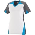 thumbnail image 1 of Augusta MUJER MATRIX JERSEY GT/WH/PP 2XL Augusta 00784371620387, 1 of 1
