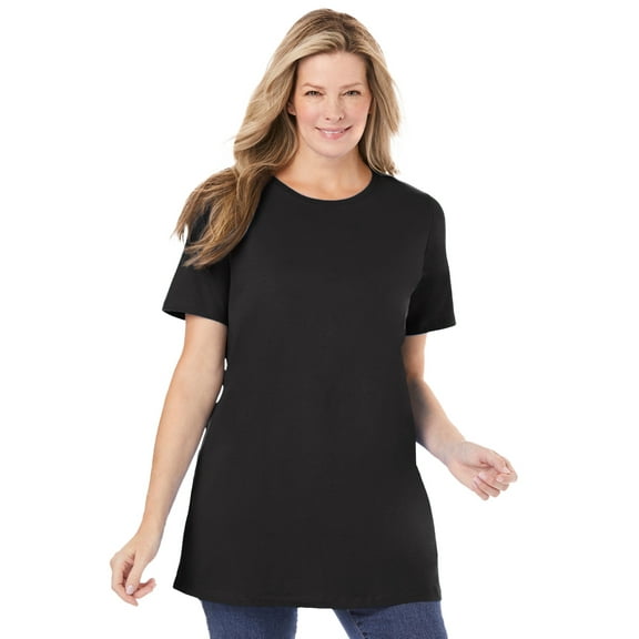 Woman Within Plus Size Perfect Crewneck Tunic