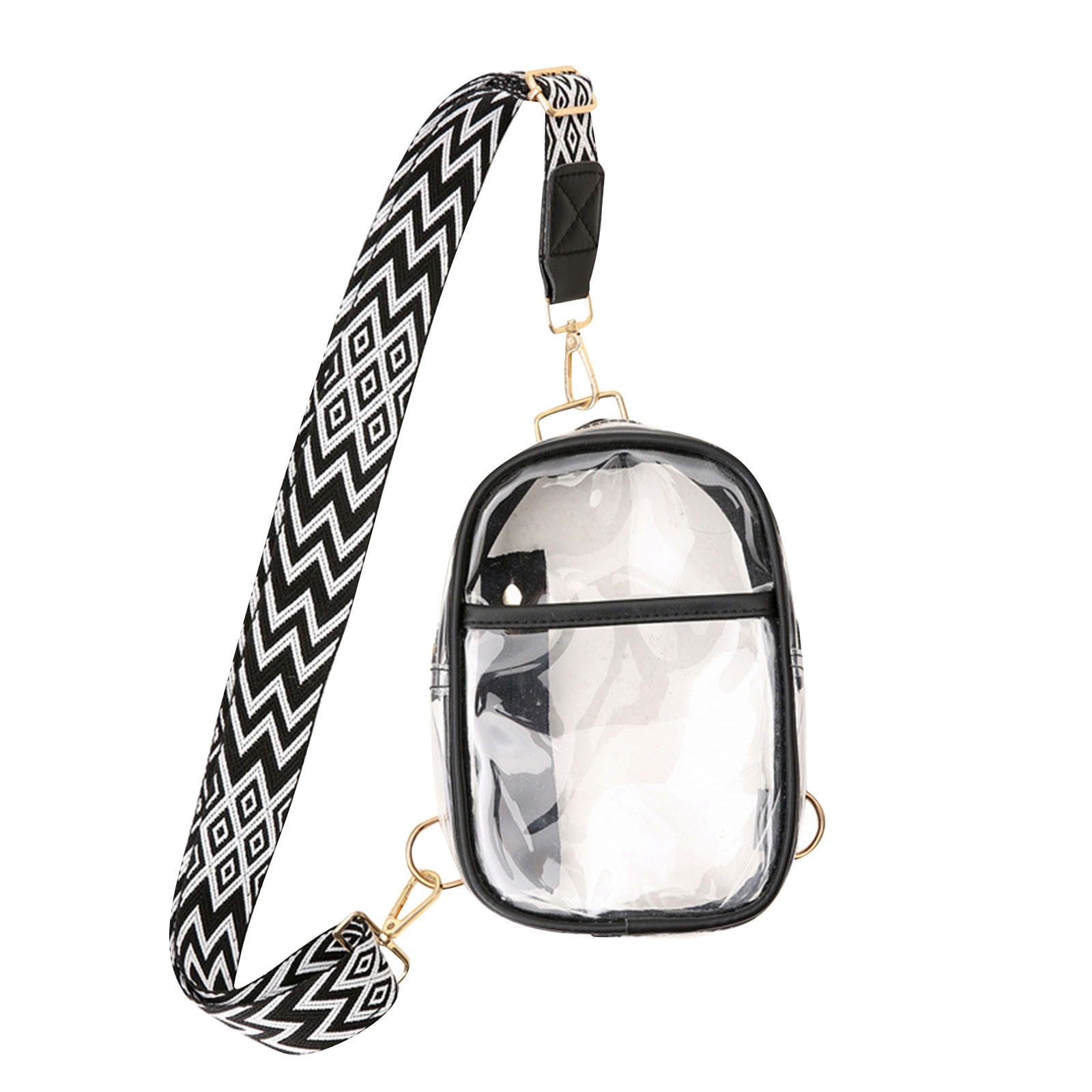 Rbaofujie Mens Messenger Bag Transparent Pvc Single Shoulder Crossbody Bag Style Trend Casual Pvc Small Shoulder Chest Bag Beach Crossbody Bag Work