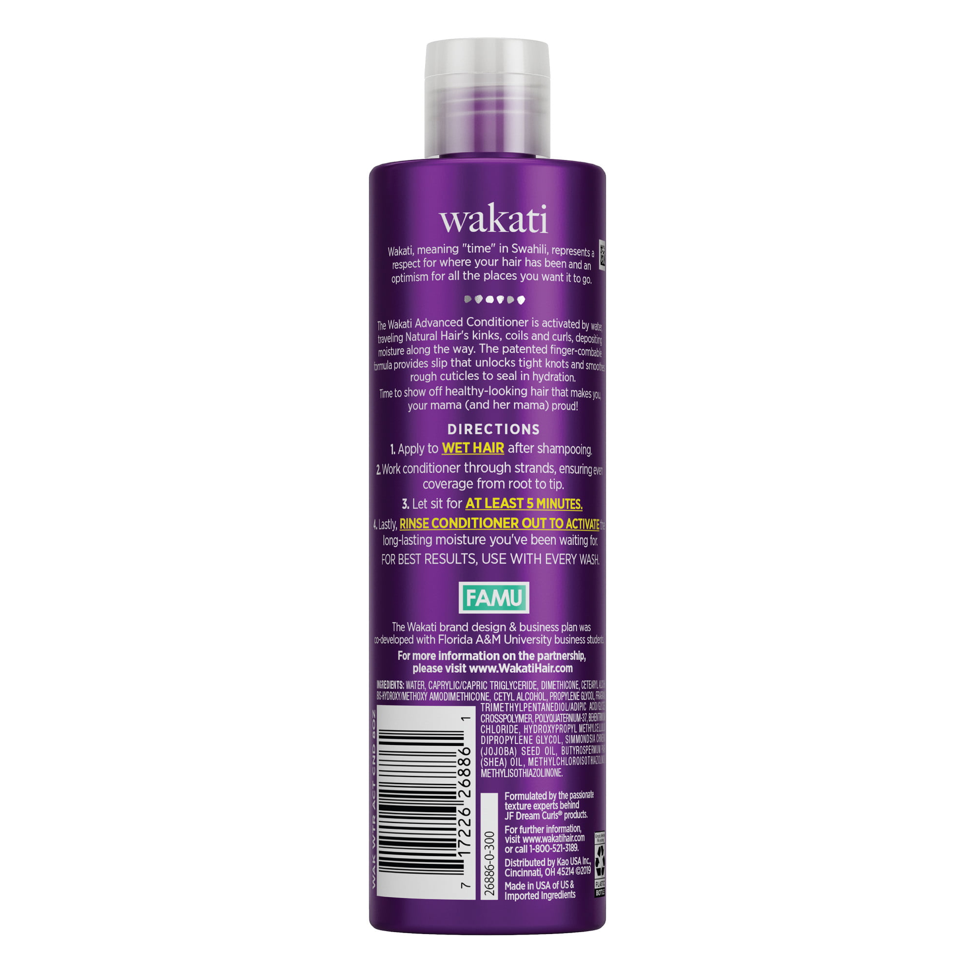 Wakati Water-Activated Advanced Conditioner for Natural Hair, Paraben &  Sulfate-Free, with Shea & Jojoba Oil, 8 fl oz 