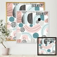 thumbnail image 4 of Designart 'Art Collage In Pastel Colors' Modern Framed Canvas Wall Art Print, 4 of 5