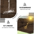 thumbnail image 5 of SDJPOI Outdoor Swing Cushions, Porch Swing Cushions 2-3 Seater Replacement with Backrest, Waterproof Thicken 4" Bench Cushion with Ties for Patio Porch Lawn and Garden, 5 of 8