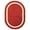 Red, variant on Joy Carpets 3 ft. 10 in. x 5 ft. 4 in. Sharing Circle Oval Area Rug Red