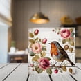 thumbnail image 2 of Flower Robin Bird Wood Block Plaque Birds Wooden Box Sign Farmhouse Wood Box Sign Spring Art Blocks Desk Shelf Tabletop Home Decor, 2 of 6