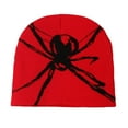 thumbnail image 2 of CaiJunJia Y2k Beanie Spider Web Beanie Women Mens Knit Spider Web Beanie Hat Gothic Spider Pattern Wool Acrylic Knit Hat, 2 of 2
