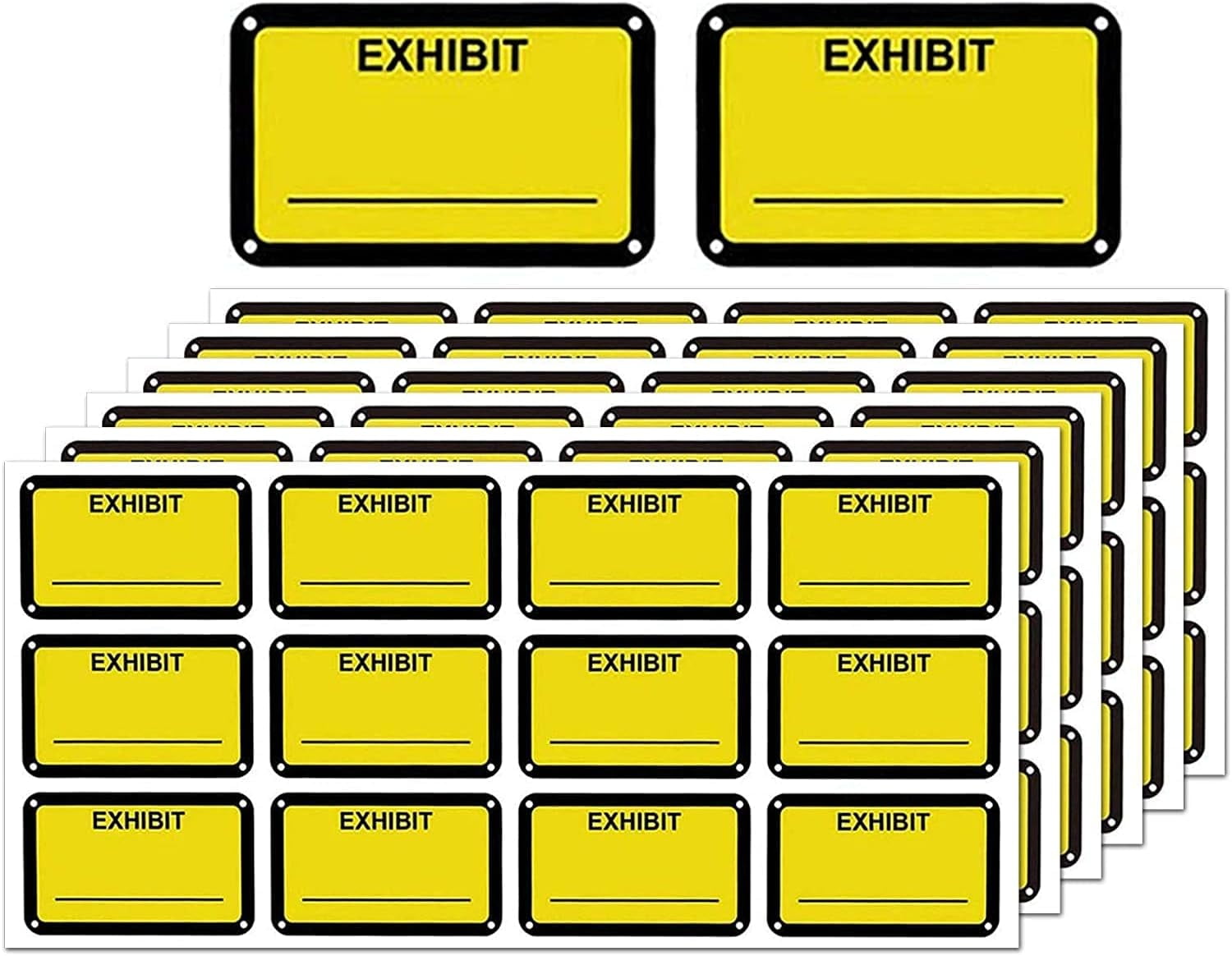 Exhibit Stickers Yellow ColorCoded Legal Exhibit Labels 1.65*1 inch