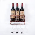 thumbnail image 4 of Metal Wine Rack Industrial Style Wall Mounted Bottle Holders Hanging Kitchen Decor, 4 of 4