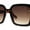 Tortoise Brown, variant on Womens Rectangle Rimless Thick Plastic Retro Designer Sunglasses Beige Brown Mirror