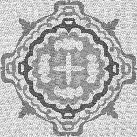 Ahgly Company Indoor Square Patterned Gunmetal Gray Area Rugs, 8' Square