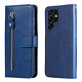 thumbnail image 1 of Estuche de Cuero PU con Cierre para Samsung Galaxy S23 Ultra 5G , Funda Protectora con Billetera y Correa, 1 of 6