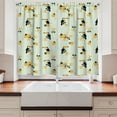 thumbnail image 2 of Ambesonne Toucan Kitchen Curtains, Hibiscus Tropical Graphic, 55"x45", Mint Green Multicolor, 2 of 3