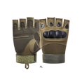 thumbnail image 4 of Soidarity 1 par de guantes portátiles de medio dedo para escalada en roca, montañismo, guantes acolchados transpirables sin dedos, equipo Verde XL, 4 of 6