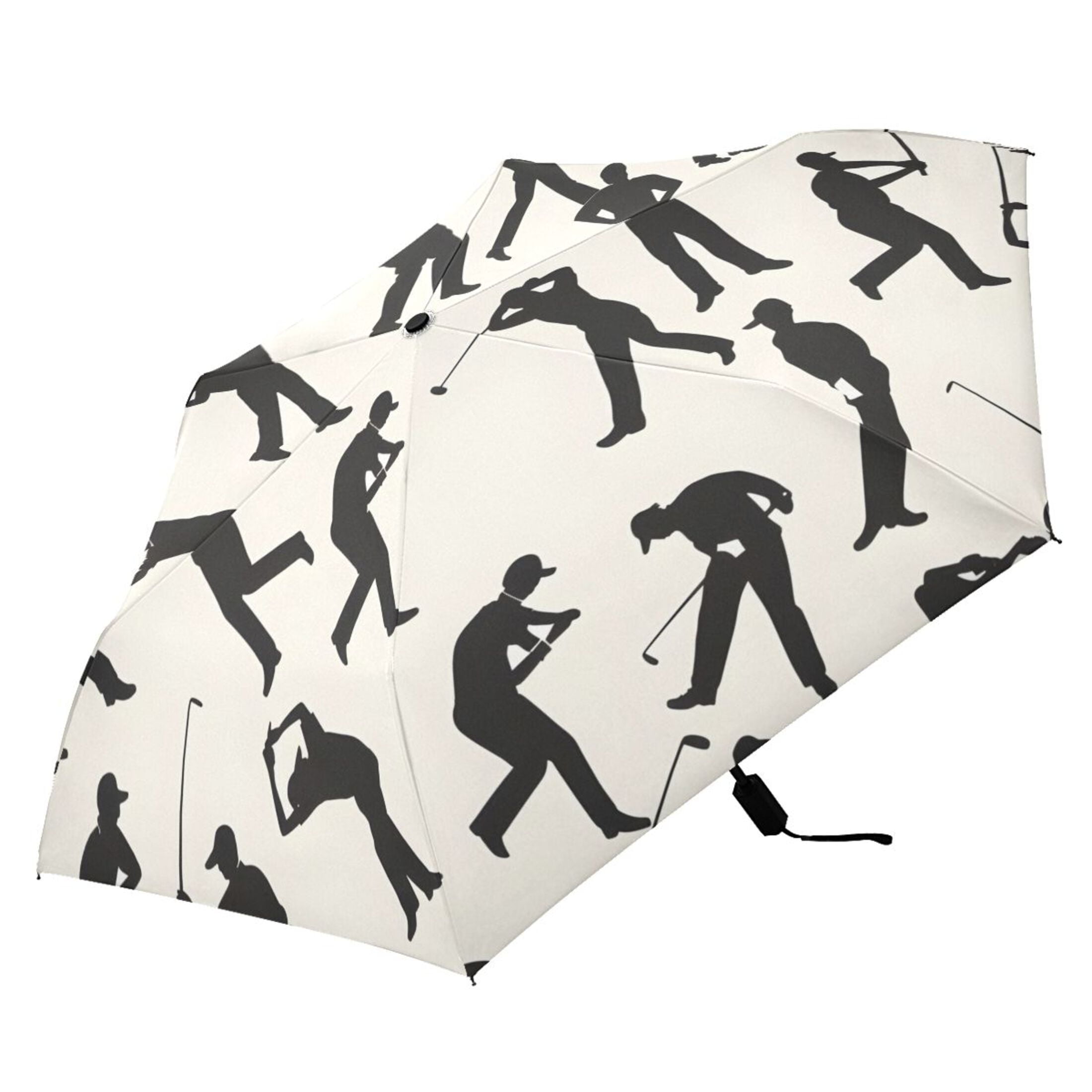 ALAZA Baseball and Player UPF 50+ Compact Folding Umbrella for Rain Travel Umbrella Packable