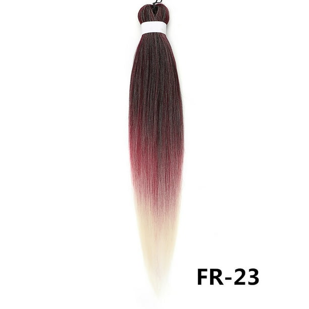 XmhyTop-A Extensiones de cabello trenzado de colores, trenzas sintéticas para box braids y Passion Twist, trenzas de crochet suaves y peinados para peinados - 3 piezas 66 cm, H02