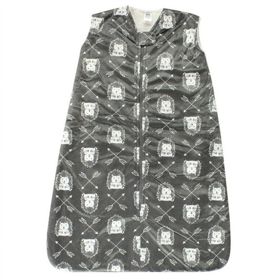 Hudson Baby Unisex Baby Mink with Faux Shearling Inner Sleeping Bag, Sack, Blanket, Hedgehog, 0-6 Months