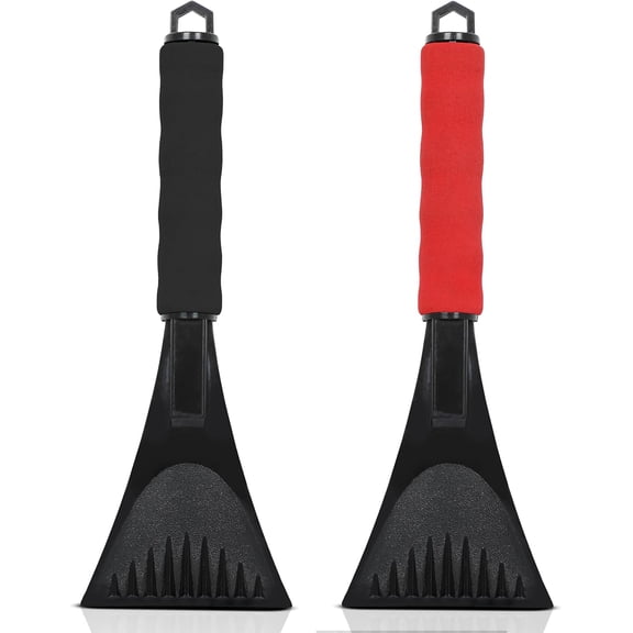 Windshield Ice Scraper for Car,2pcs Snow Scrapers for Car Windshield,Car Window Frost Removal Brush Tool with Foam Handle Trucks-Scratch Free,Universal Size for SUVs,Crars