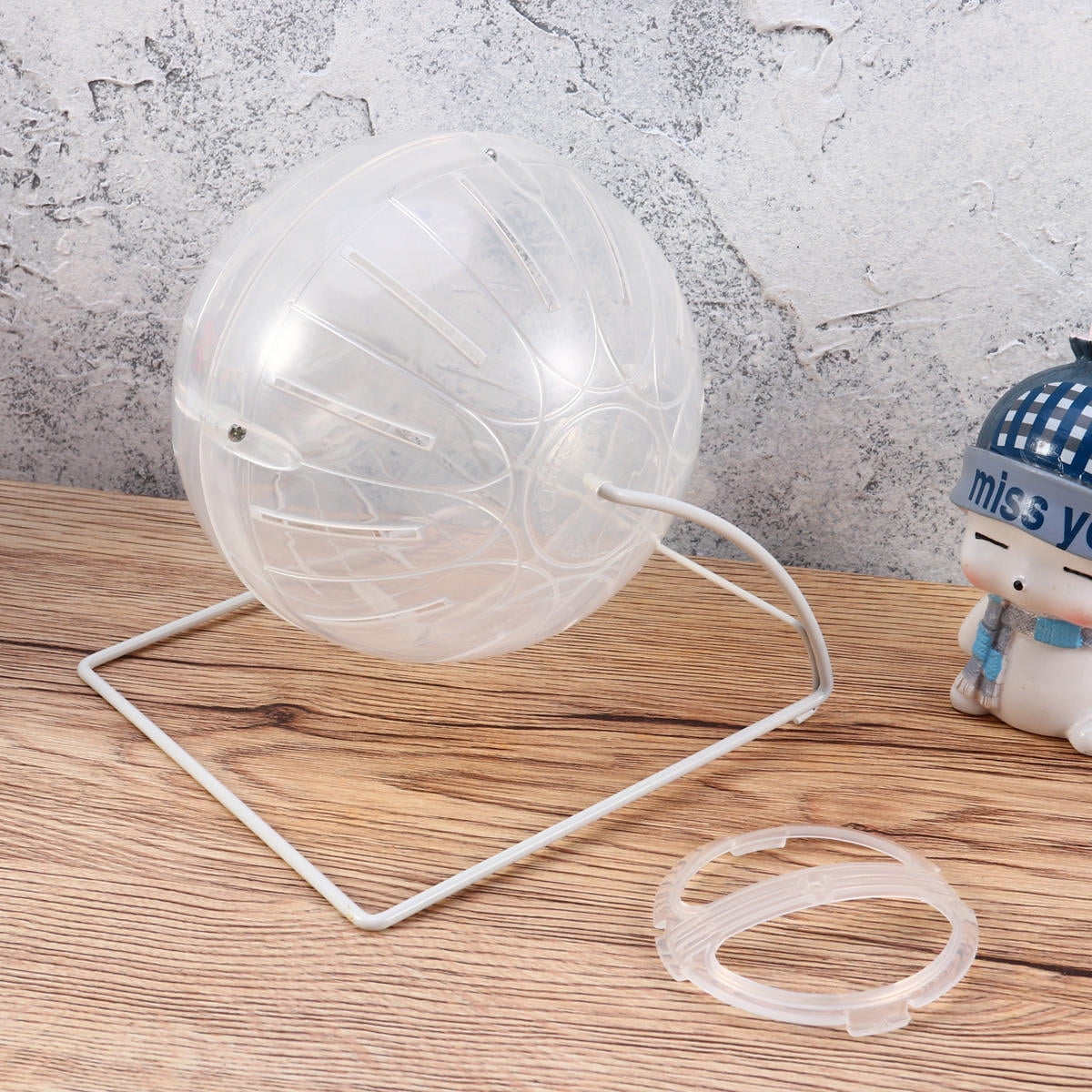 ibasenice Small Pet Run About Ball Transparent Plastic for Hamsters Gerbils and Other Tiny Animals