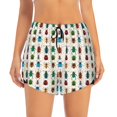 thumbnail image 2 of Gaeub Cartoon Insects Print Women's Athletic Shorts,High Waisted Running Shorts,Pocket Sporty Short,Gym Elastic Workout Shorts-Small, 2 of 7