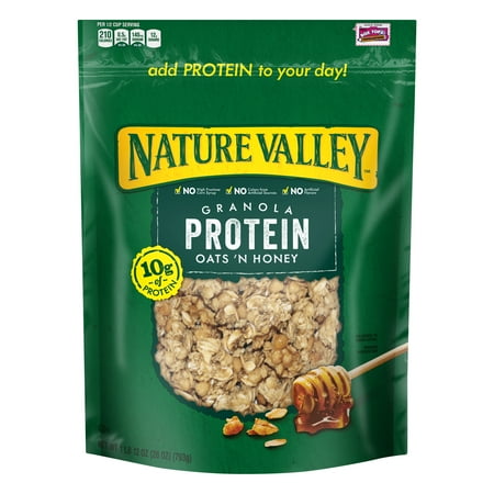 - Nature Valley Oats 'N Honey Protein Crunchy Granola, 28 oz