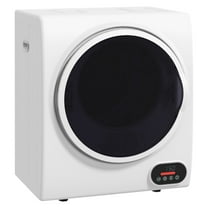 HOMCOM Portable Clothes Dryer, 120V 850W Compact Laundry Dryer with Intelligent Drying, 1.5 cu.ft Stainless Steel Drum, Front Load Electric Dryer for Apartments, Dorms, RVs, White