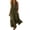 Army Green Dress, variant on Miluxas Women's Boho Sleeveless Maxi Dress Ruffle Hem Zipper V Neck Loose Flowy Long Dress with Elastic Waist & Pockets Summer Vacation Outfits Wine