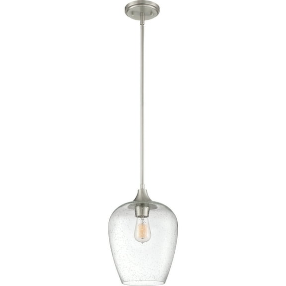 Quoizel Lighting TWE1510BN Towne 1 Light Mini Pendant Light, Brushed Nickel
