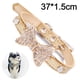 thumbnail image 2 of Collar moderno de cuero con baño de diamantes y anillos para paseos de cachorros, gatos, cachorros y gatitos etiquetados, 2 of 5