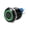 Green, variant on YAHHU 22mm 12V-24V Waterproof Selflocking Latching Push Button Switch White LED Annular Illuminated 1NO1NC with Black Zinc Alloy Shell for Car RV Truck Marine Boat
