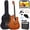 Mahogany, variant on Best Choice Products Beginner Acoustic Electric Guitar Starter Set 41in w/ Wood Cutaway Design, Gig Bag - Black