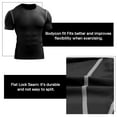 thumbnail image 4 of 3-Pack Men’s Sport Shirt Quick-Dry Gym Workout Fitness Running Undershirt O-Neck Solid Bodycon Tops, 4 of 8