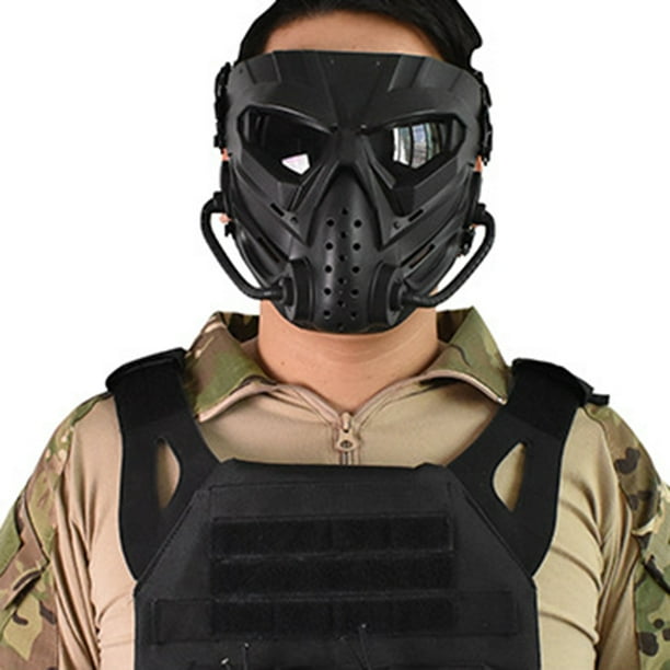 Máscaras de juego al aire libre Máscara de paintball de cara completa con protección ocular transparente