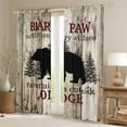 thumbnail image 2 of Feelyou Jungle Bear Black Out Curtains for Men, Woodland Wildlife Curtains Pack of 2 (42x63 Each), Rustic Farmhouse Theme Bedroom Curtains, Curtains and Drapes Home Decor, 2 of 6