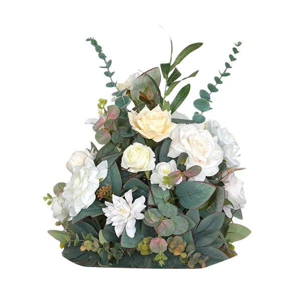 Bola de flores artificiales, arreglo de ramo, decoraciones de seda para bodas en casa champán