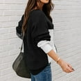 thumbnail image 6 of LYXSSBYX Long Sleeve Womens Tops Hot Sale Clearance Women's Long Sleeved Round-neck Patchwork Color Sweater Casual Loose Pullover Top, 6 of 6