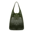 thumbnail image 1 of AMERTEER Women‘s PU Shoulder Bag Large Capacity Bucket Tote Soft Satchel Splicing Design, 1 of 6