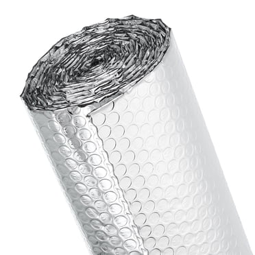 Double Bubble Reflective Foil Insulation - 36" X 50 Ft Roll, Radiant Barrier & Vapor Barrier For Attics, Walls, Garages