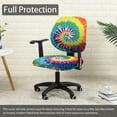 thumbnail image 4 of Office Chair Cover Stretchable Computer Desk Chair Seat Covers 2 Piece Waterproof Swivel Chair Protective Slipcover, 4 of 6