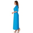 thumbnail image 3 of SR Women's Casual Wrap Floor Length Maxi Dress, Small, Baby Blue, 3 of 5