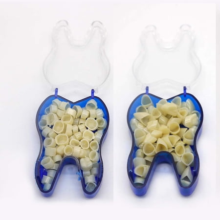 100Pcs/Box Dental Temporary Realistic Resin Crowns for Oral Care Anterior and Posterior Teeth
