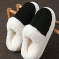 thumbnail image 6 of mgoYE Women's House Slippers Indoor Outdoor Moccasin Fuzzy Fluffy Furry Loafers Suede Warm Shoes|Black 9.5, 6 of 7
