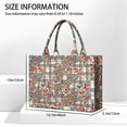 thumbnail image 3 of Large Capacity Tote Bag,Pioneer Flower Floral Print Pattern Handbag Fashion Luxury Tote Bag,15.7"x13"x 5.1" Inches,Laptop Compatible, 3 of 6