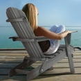 thumbnail image 3 of Miniyam Wooden Adirondack Chairs Set of 2, Gray, 3 of 8