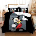 thumbnail image 1 of Black and White Disney Mickey Mouse Bedding Set Couples Minnie Mouse Bed Comforters Cover Set King Duvet Cover with Pillowcase264x228cm 3pcs Gao Jinjia LED, 1 of 2