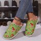 thumbnail image 4 of Zapatillas estampadas navideñas Zapatillas acogedoras de espuma viscoelástica Zapatos para el hogar de invierno Regalo de Navidad, 4 of 9
