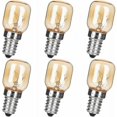 thumbnail image 1 of Warm Yellow Light Oven Lamp, Screw Base Halogen Bulbs With High Temperature Resistant Tungsten Filament For Refrigerators, Himalayan Salt Lamps, Chandeliers (6PCS), 1 of 5